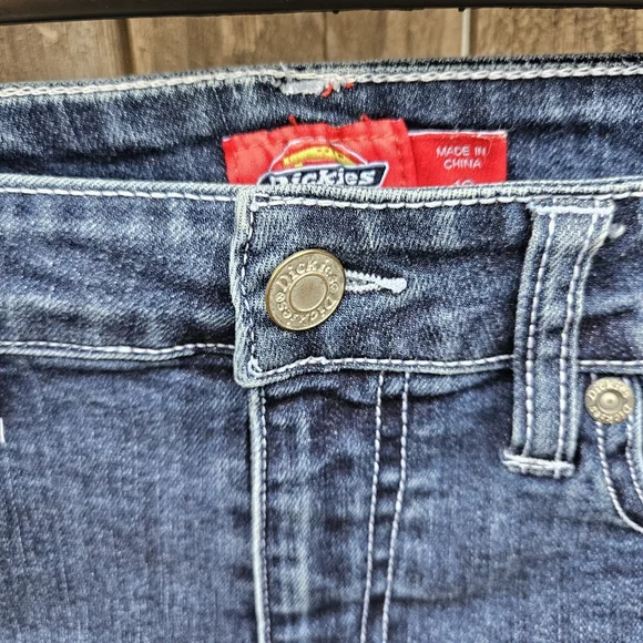 Dickies Denim Blue Women's Shorts Size 16 - Picture 10 of 15